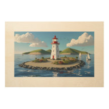 L'île du phare Serene avec voiliers