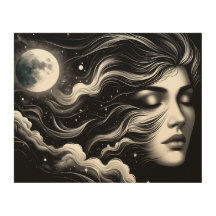 Lune Mystique Céleste
