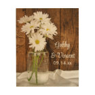 Mason Jar White Daisies Mariage campagnard Keepsak