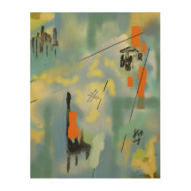 OEuvre murale en bois Abstraite