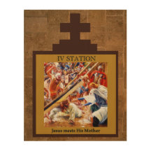 Stations de la Croix #4 de 15 Jésus rencontre Mère