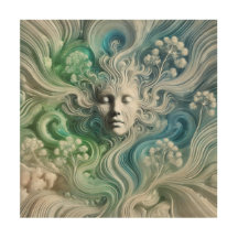 Visage de rêve Abstrait avec éléments naturels