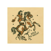 "Wild As Heck" jolie fille rétro à cheval