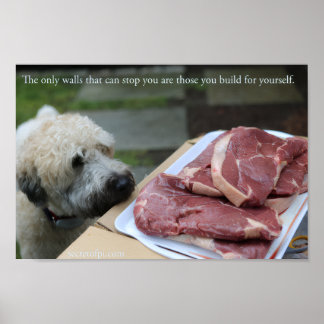 Impression sur les murs - La viande comme motivati