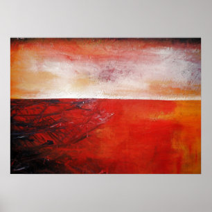 Impression sur toile abstraite rouge moderne créat