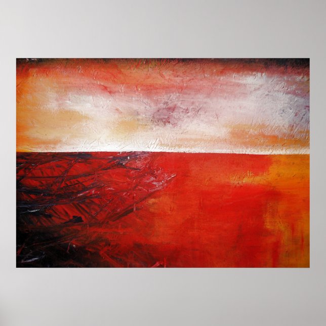 Impression sur toile abstraite rouge moderne créat (Devant)