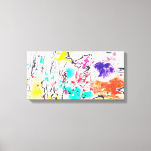 Impression sur toile abstraite tendue