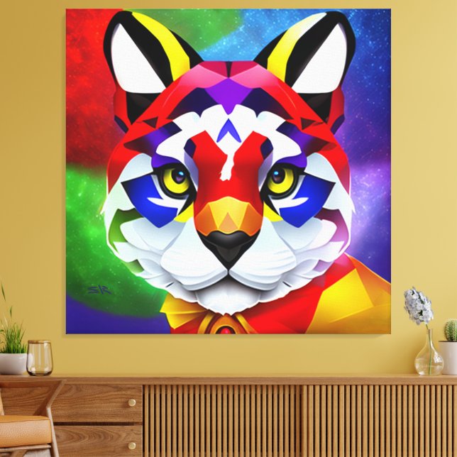 Impression sur toile Alexander's Cat blanc (Insitu(Salon))