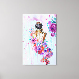 Impression sur toile Âme de fleurs