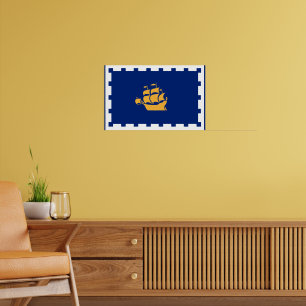 Impression sur toile avec le drapeau de la ville d