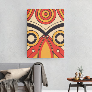 Impression sur toile aztèque tribale plate