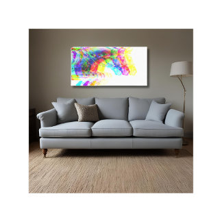 Impression sur toile colorée moderne de cheval sau