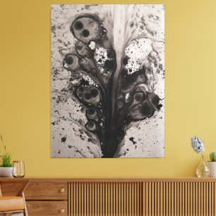 impression sur toile d'art aquarelle abstrait fonc
