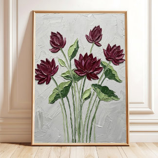 Impression sur toile d'art botanique minimaliste L