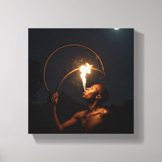Impression sur toile d'art de feu africain