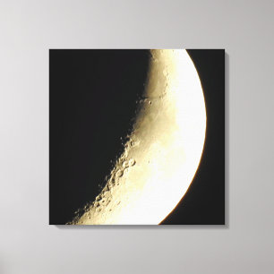 Impression sur toile d'art de photographie de lune