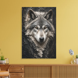 Impression sur toile d'art luxueux 3D sculptural d