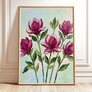 Impression sur toile d'art mural de fleur de magno