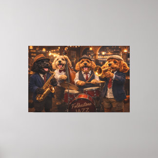 Impression sur toile d'art mural du groupe de jazz
