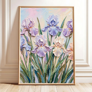 Impression sur toile d'art mural minimaliste Iris