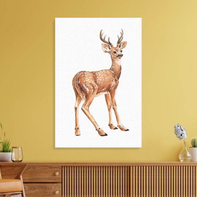 Impression sur toile de cerf (Insitu(Salon))