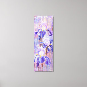 Impression sur toile de fleurs d'iris bleu violet