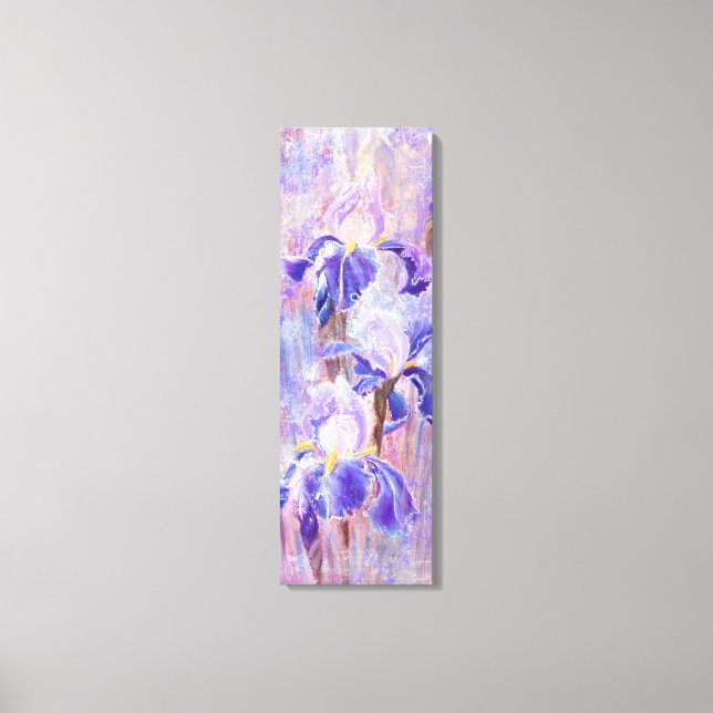 Impression sur toile de fleurs d'iris bleu violet  (Recto)