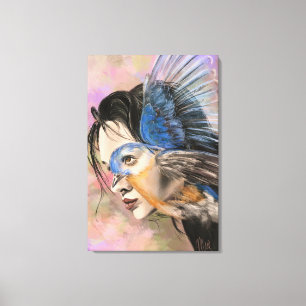 Impression sur toile de la femme oiseau