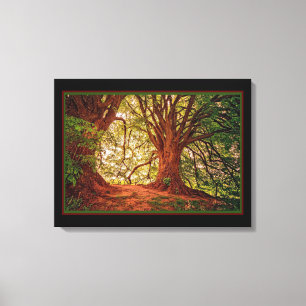 Impression sur toile de la forêt magique