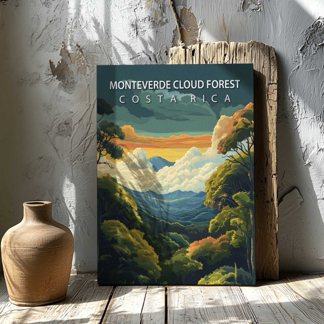 Impression sur toile de la forêt nuageuse de Monte (Monteverde Cloud Forest Costa Rica Canvas Print by TinkPrints.)
