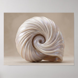 Impression sur toile de luxe Coquille Spirale Opal