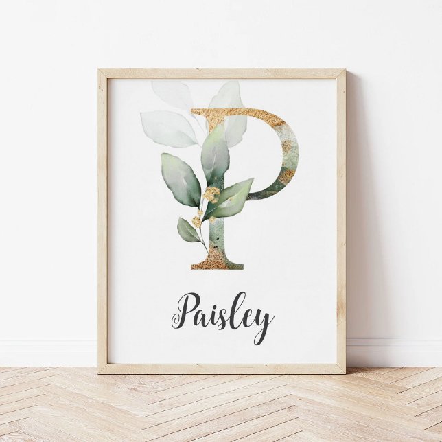 Impression sur toile de monogramme à lettre P pour (Créateur téléchargé)