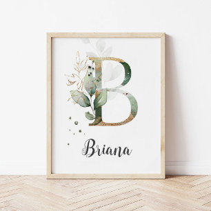 Impression sur toile de monogramme de lettre B pou