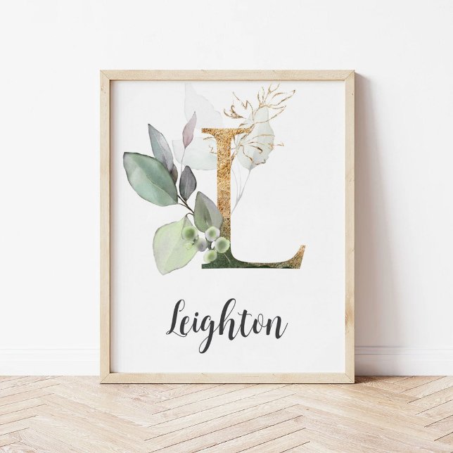 Impression sur toile de monogramme de lettre L pou (Créateur téléchargé)