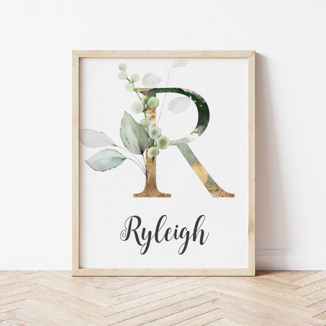 Impression sur toile de monogramme de lettre R pou (Créateur téléchargé)