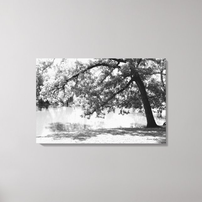 Impression sur toile de paysage en noir et blanc (Recto)