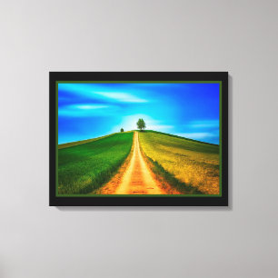 Impression sur toile de paysage ensoleillé