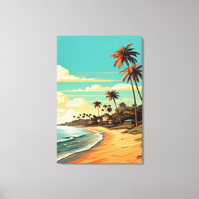 Impression sur toile de plage tropicale (Recto)