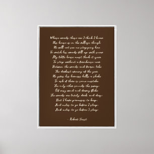 Impression sur toile de poème personnalisé Brun fo
