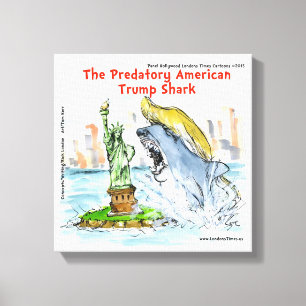 Impression sur toile de Rick London Drôle Trump Re