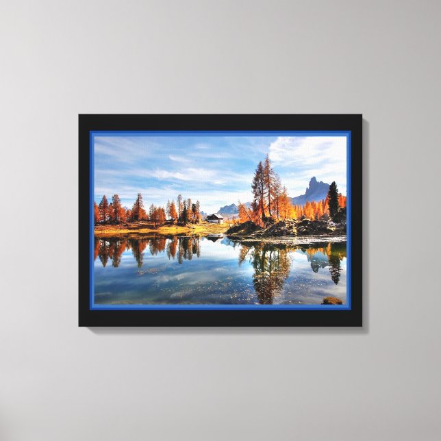 Impression sur toile de rivière en paysage d'autom (Recto)