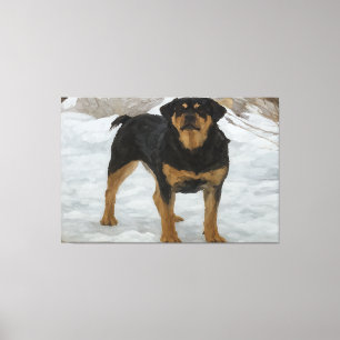 Impression sur toile de Rottweiler