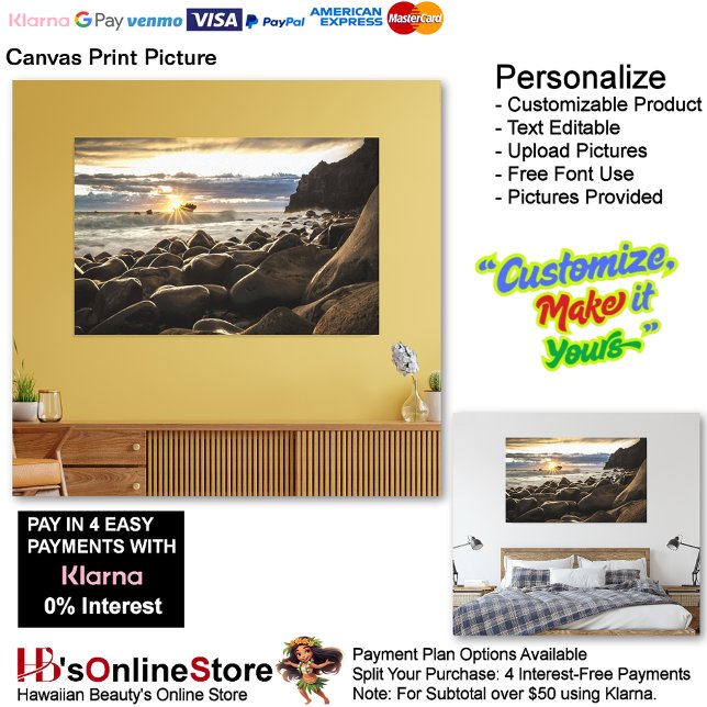Impression sur toile de Sunset Beach Photo 35 (Sunset Beach Canvas Print Picture 35.)