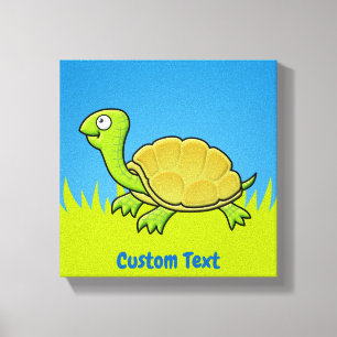 Impression sur toile de tortue de dessin animé