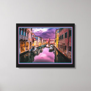 Impression sur toile de Venise la nuit