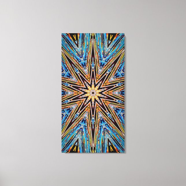 Impression sur toile Decagon Starburst 21x40 (Recto)
