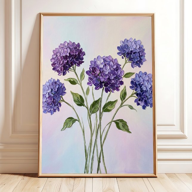 Impression sur toile d'hydrangea violet vibrant -  (Créateur téléchargé)