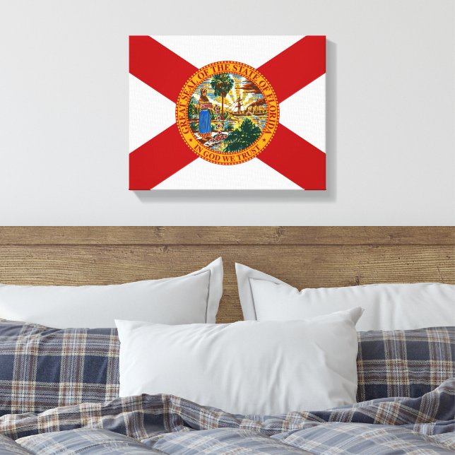 Impression sur toile du drapeau de la Floride (Insitu(Chambre))