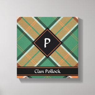 Impression sur toile du tartan du clan Pollock
