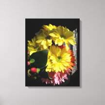 Impression sur toile emballée 'Bouquet d'été ensol